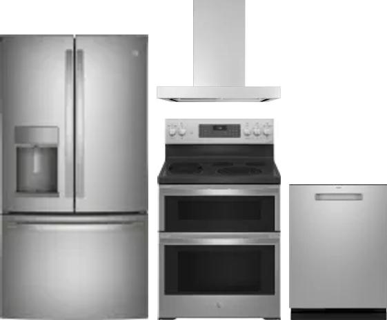 4 Piece Package Includes Refrigerator, Range, Hood And Dishwasher